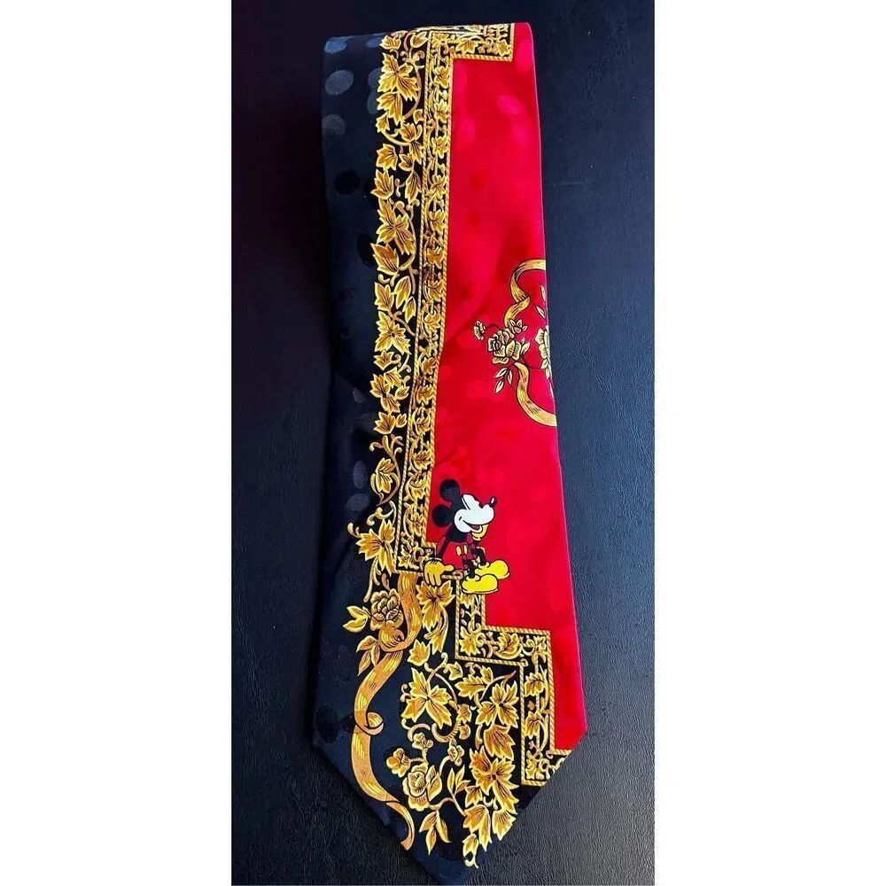 Disney store Mickey Paisely print tie